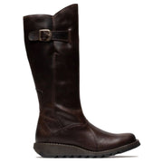 MOL2 - Women's Wedge Heel Knee High Leather Boots