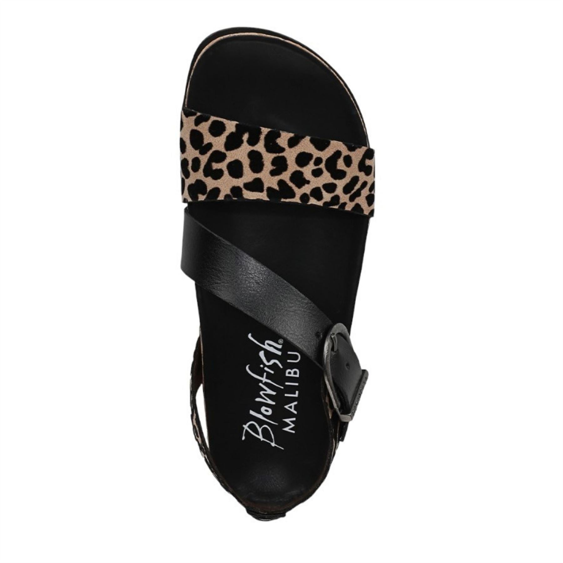 Lance - Women's Leopard Brown Footbed Flat Sandals