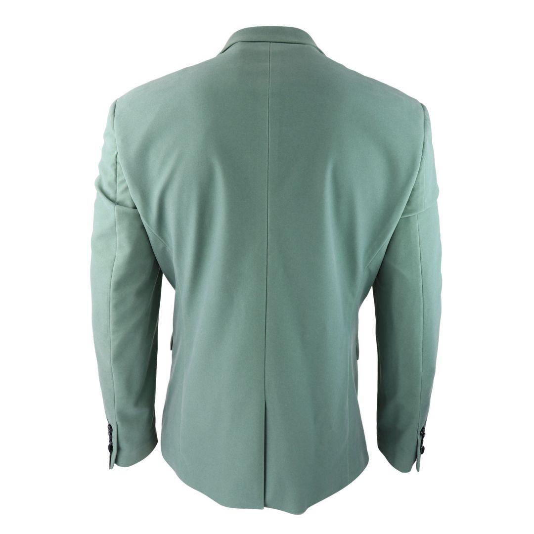 Mens Velvet Blazer Tuxedo Jacket Black Satin Lapel Pastel Blue Pink Green - Knighthood Store
