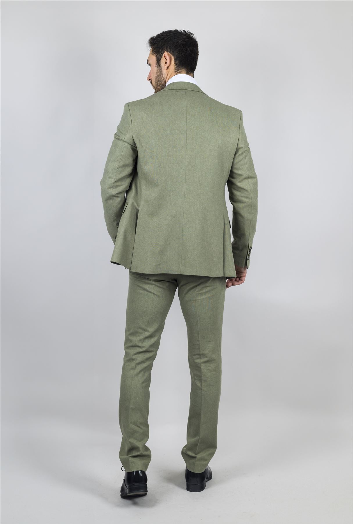 TruClothing TP-22 - Men's Sage 3 Piece Linen Summer Suit