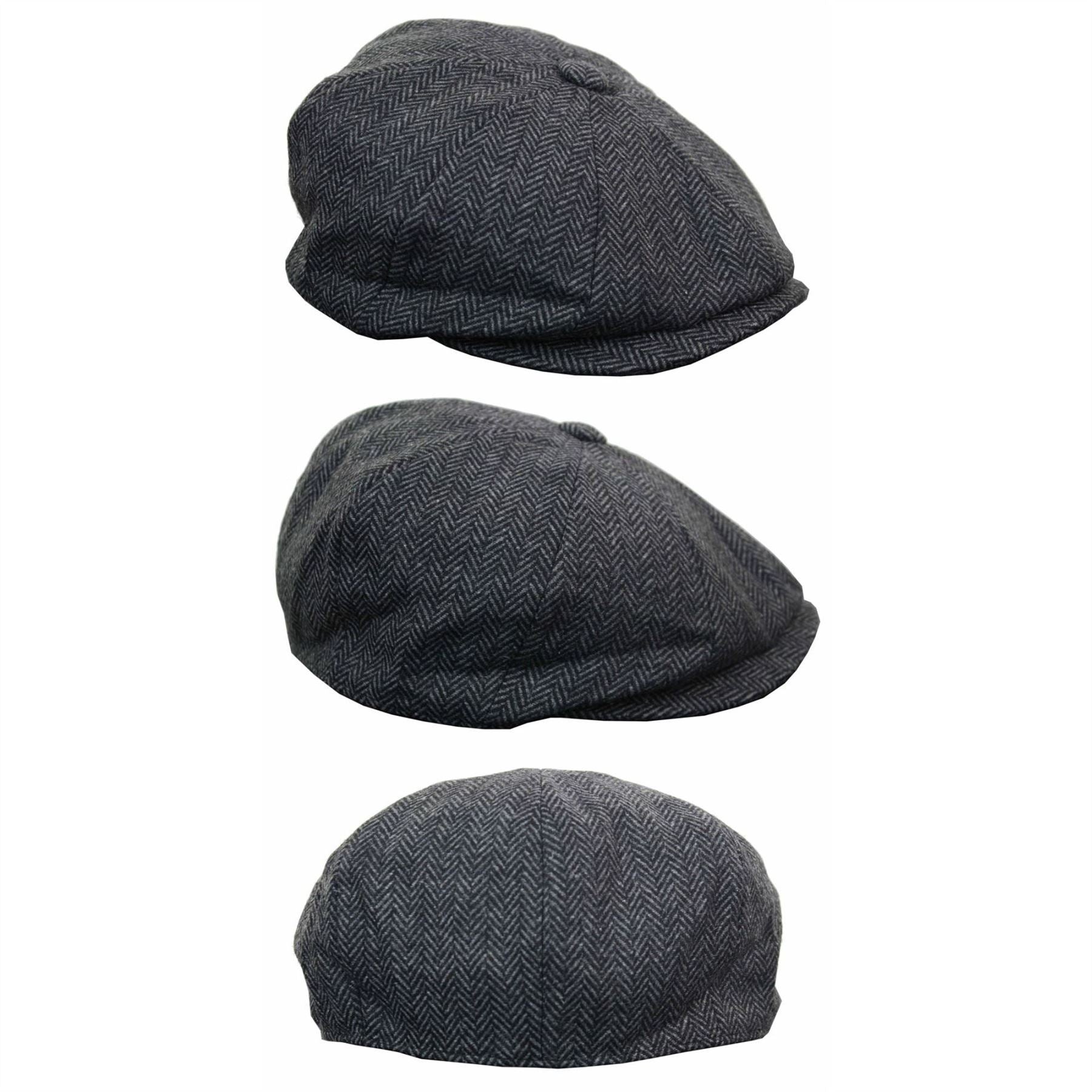 Boys Herringbone Newsboy Hat Flat Cap