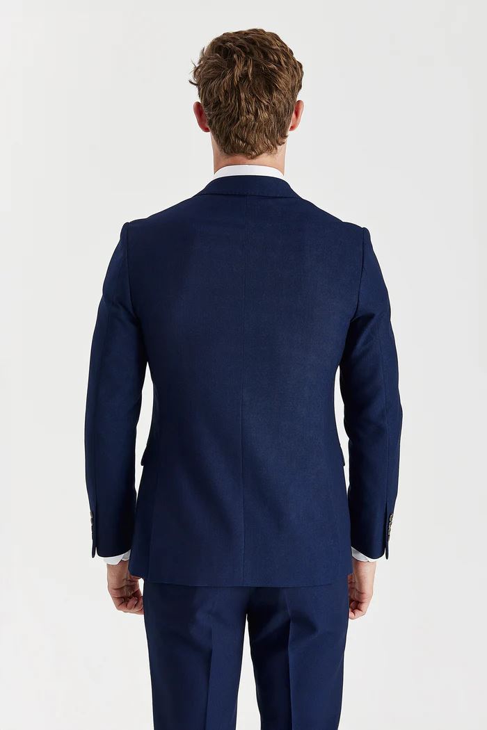 Mayfair - Men's Navy Birdseye Double Breasted Blazer