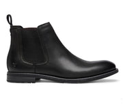 Sergio - Men's Black Slip On Leather Chelsea Boots