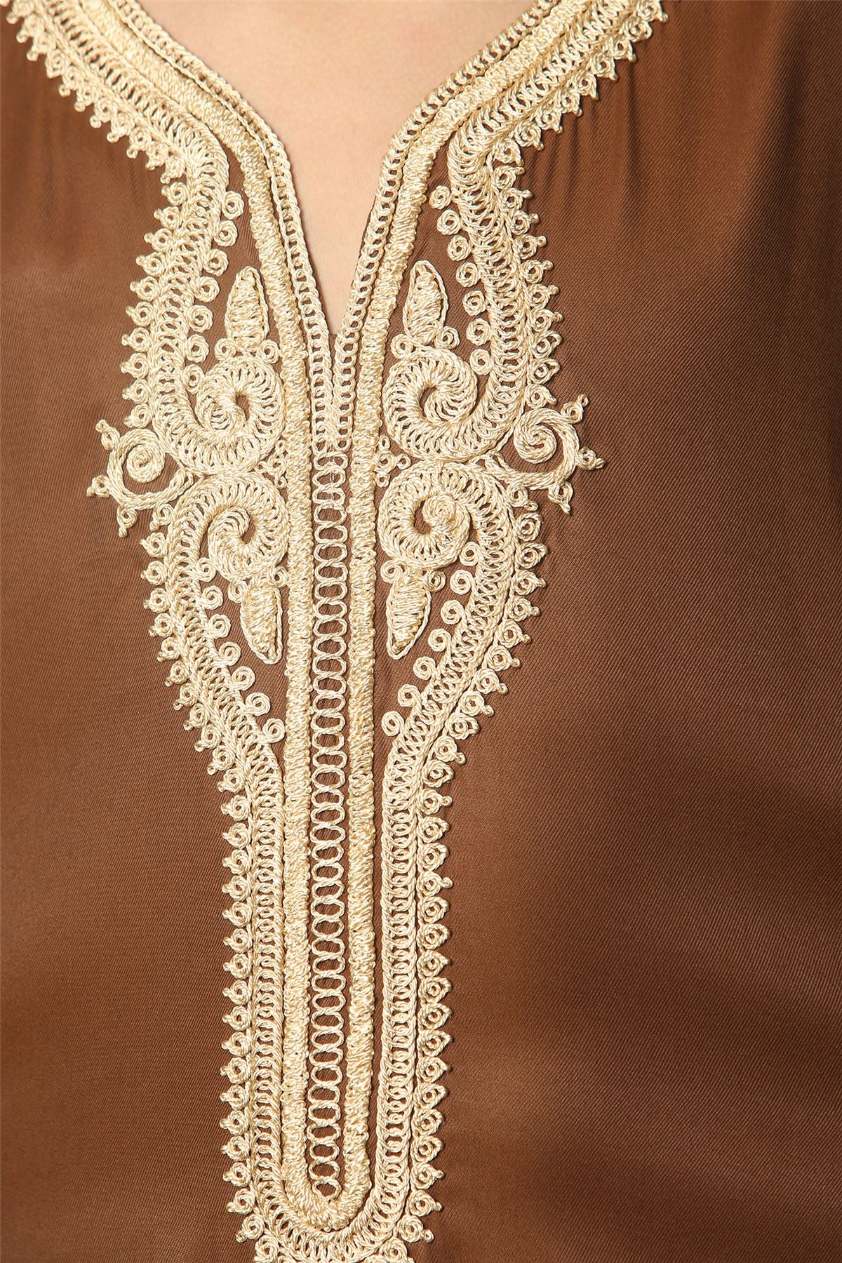 Boys Moroccan Thobe Short Sleeve Gandoura Embroidery Kaftan