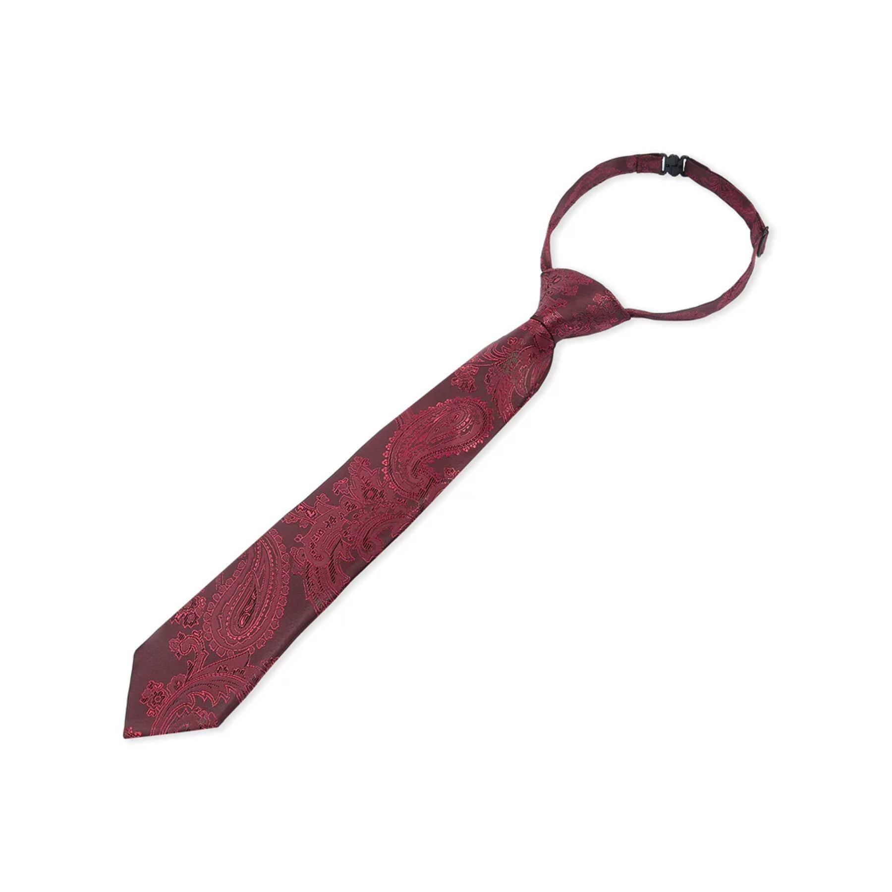 Boys Paisley Necktie Floral Satin Tie