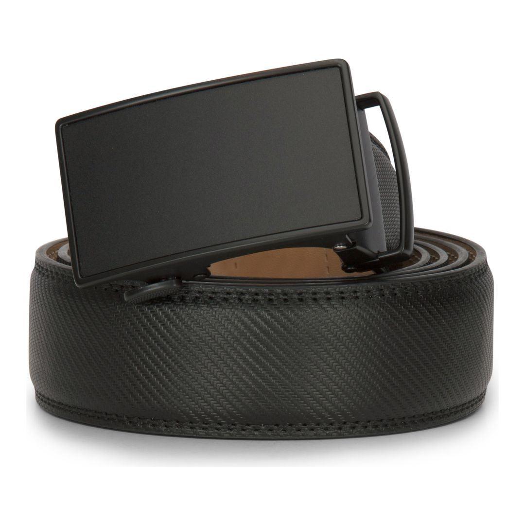Mens Leather Belt Ratchet Trouser Jeans Dress 35MM Trim to Fit Any Size - Knighthood Store