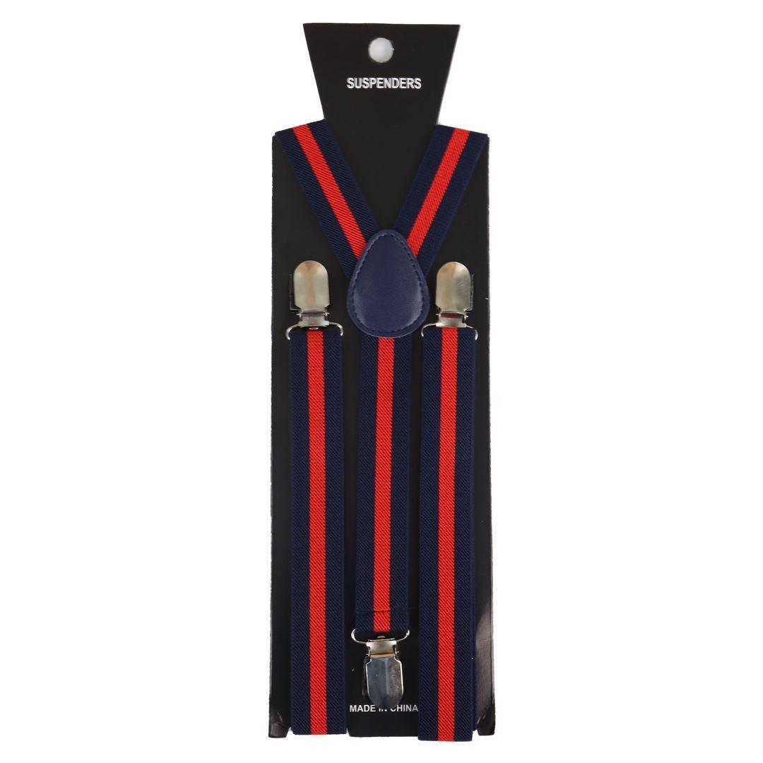 Mens Vintage Check Stripe Trouser Braces Suspenders 1920s Gatsby Peaky Blinders - Knighthood Store