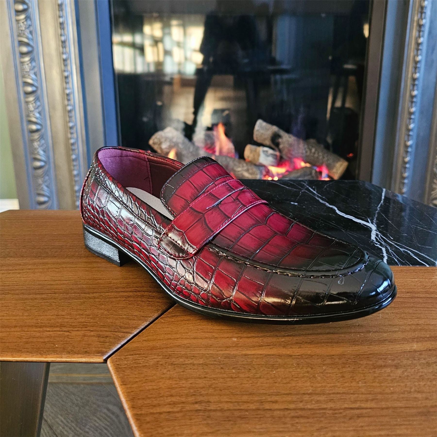 Men's Moccasin Loafers Leather Lined Slip On Formal Dress Shoes - Knighthood Store