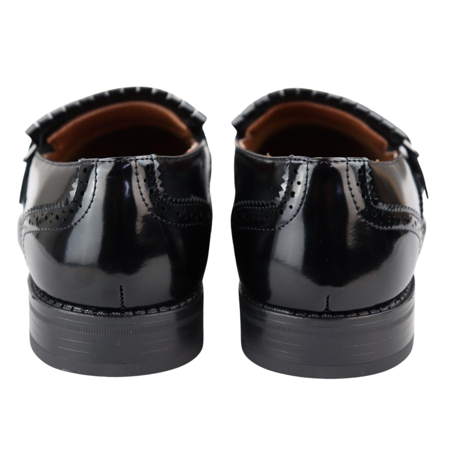 Mens Oxford Monk Shoes Smart Formal Classic Slip On Dress - Knighthood Store