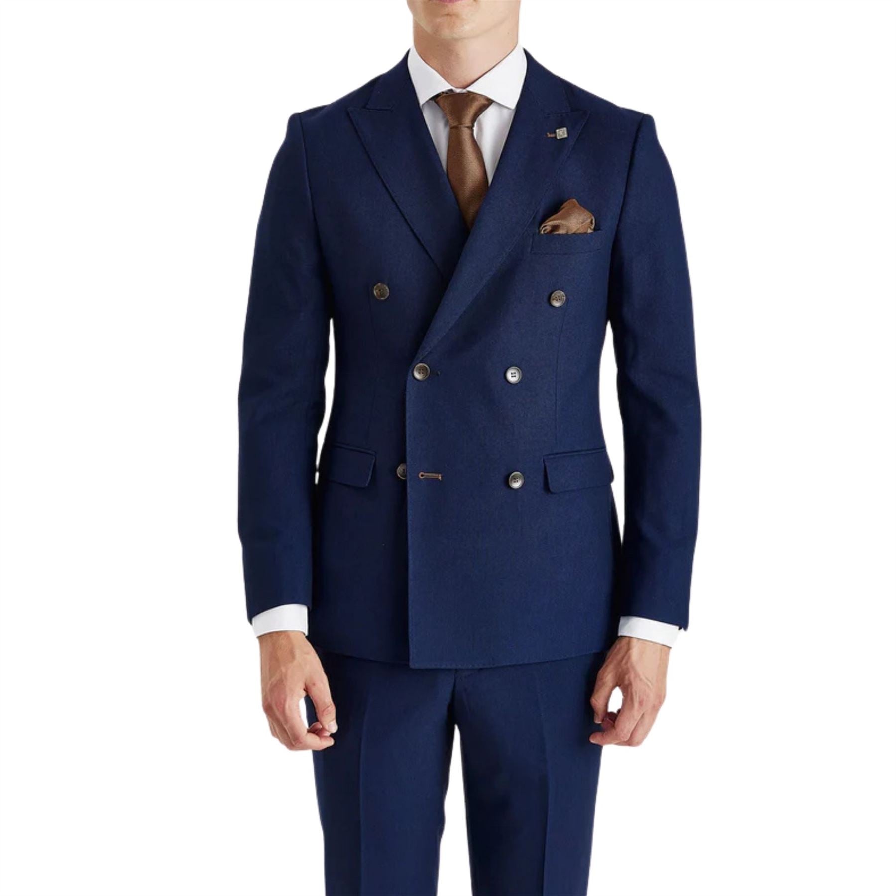 Mayfair - Men's Navy Birdseye Double Breasted Blazer