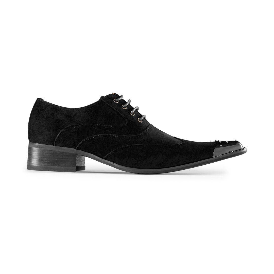 Mens Metal Toe Pointed Shoes Suede Leather Patent Laced Cowboy Italian Dancing - Knighthood Store