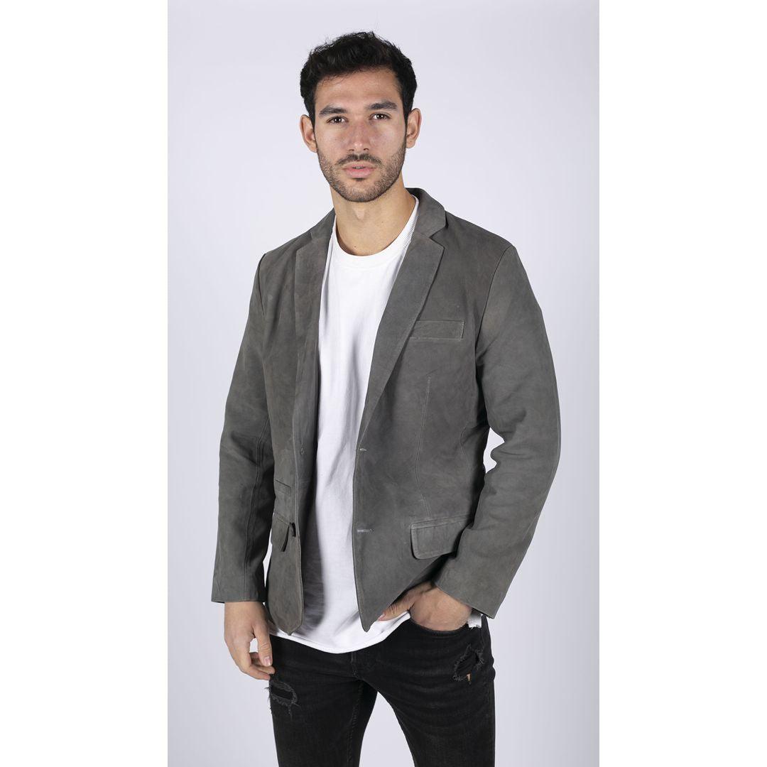 Mens Genuine Suede Blazer Style Jacket Leather Mens Classic VIntage Smart Casual - Knighthood Store