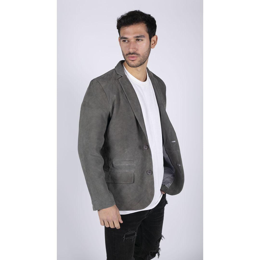 Mens Genuine Suede Blazer Style Jacket Leather Mens Classic VIntage Smart Casual - Knighthood Store