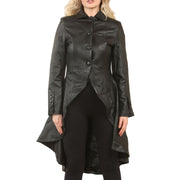 Women's Gothic Full Length Victorian Leather Coat