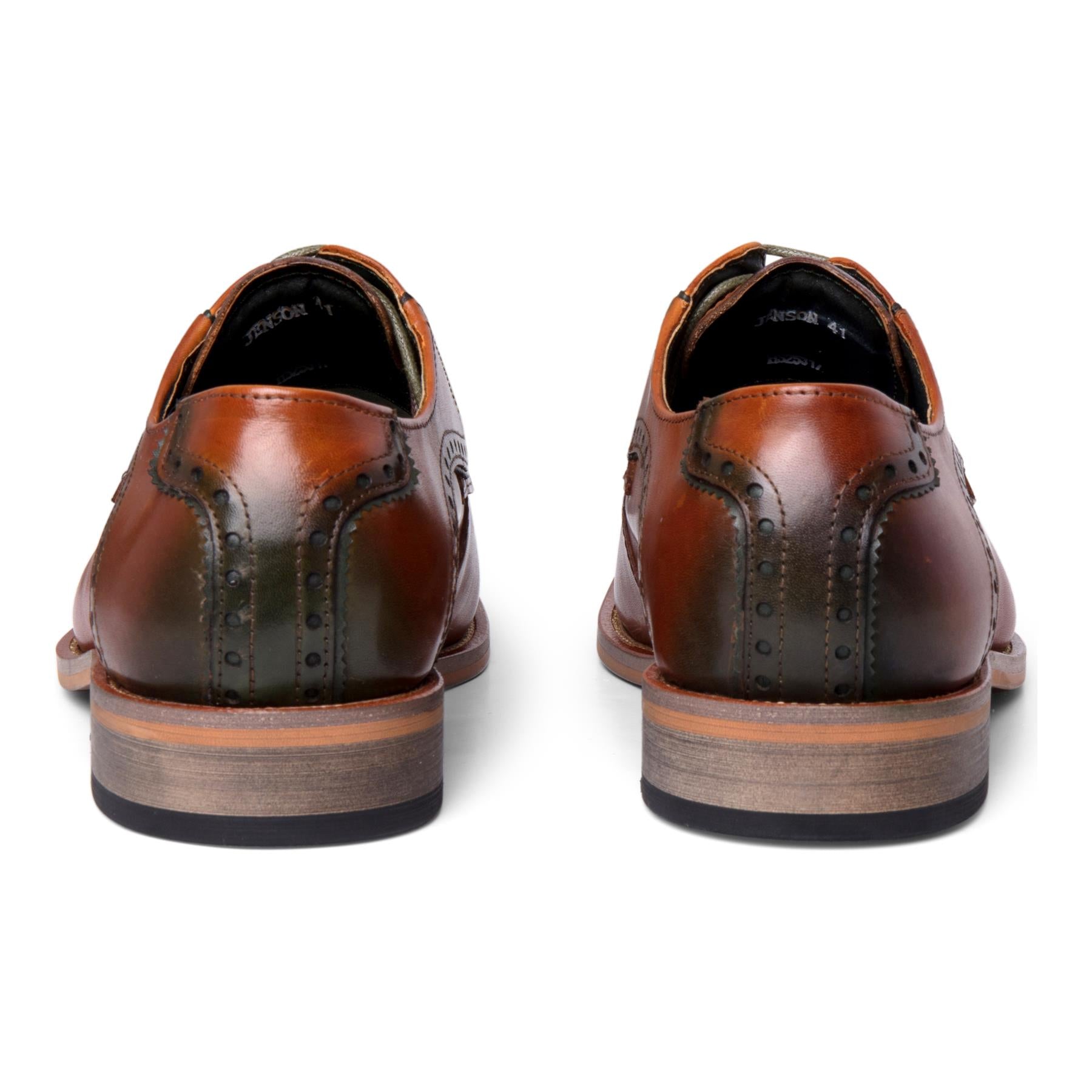 Jenson - Men's Brown Leather Lace Up Oxford Shoes