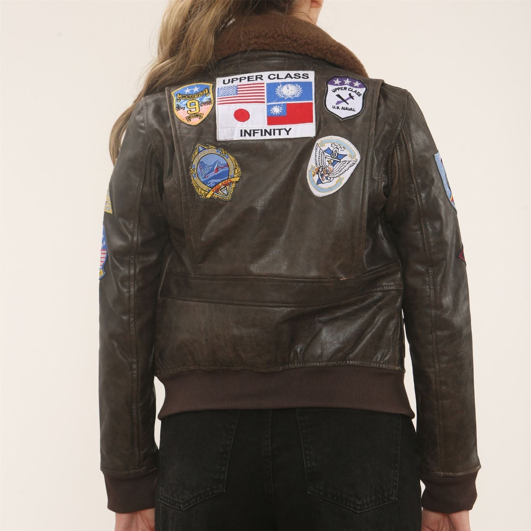 Women's Real Leather Air Force A2 Flight Bomber Jacket