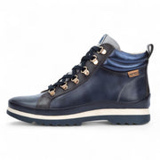 Vigo - Women’s Blue Leather Ankle Trainers Boots