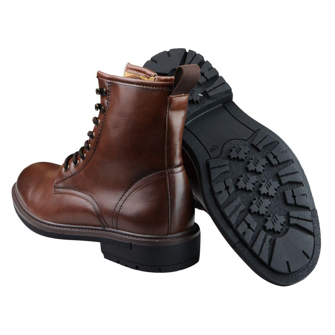 Mens Military Boots Smart Casual Blinders 1920s Retro Vintage Laced Ankle - Knighthood Store
