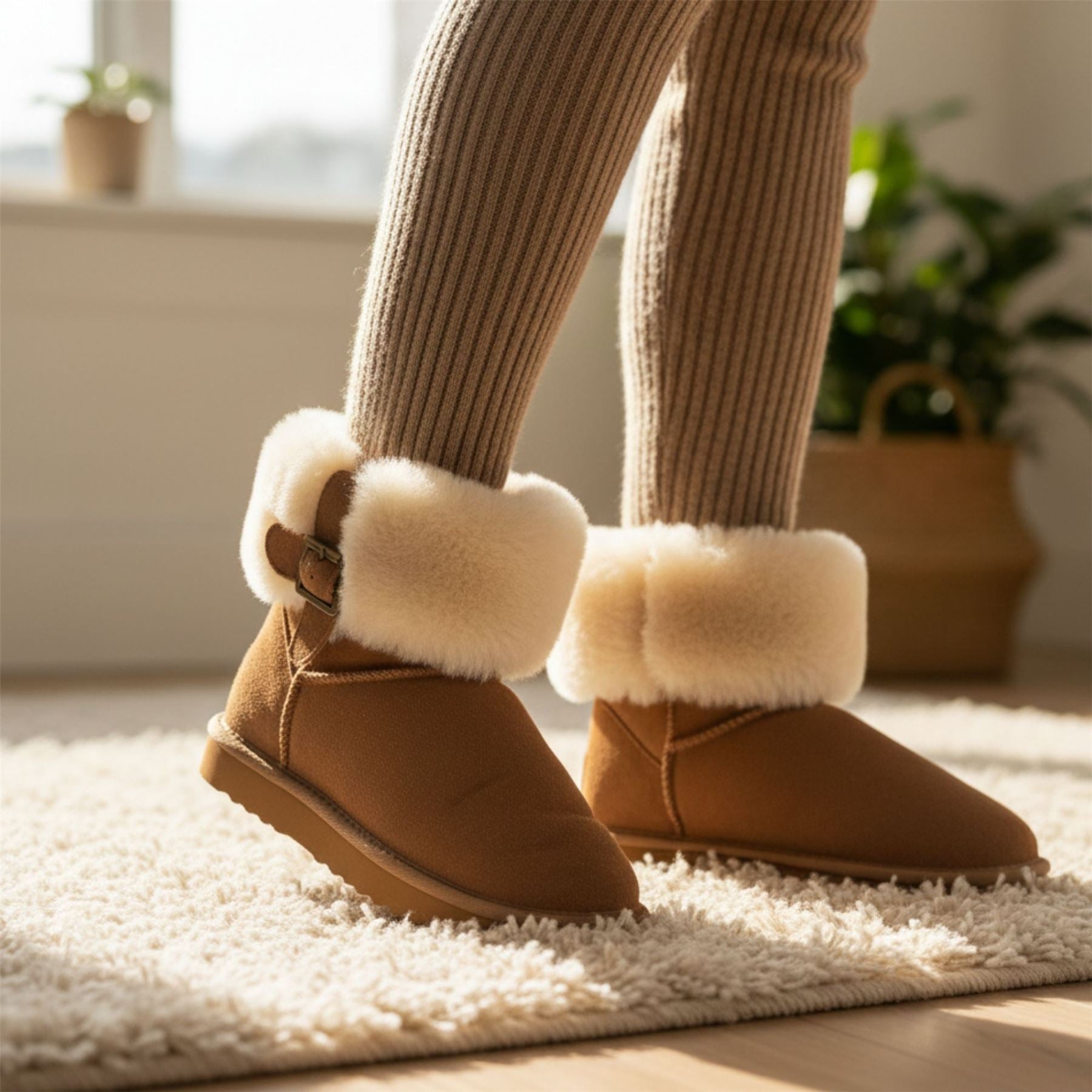 Granite - Women's Sheepskin Suede Winter Boots