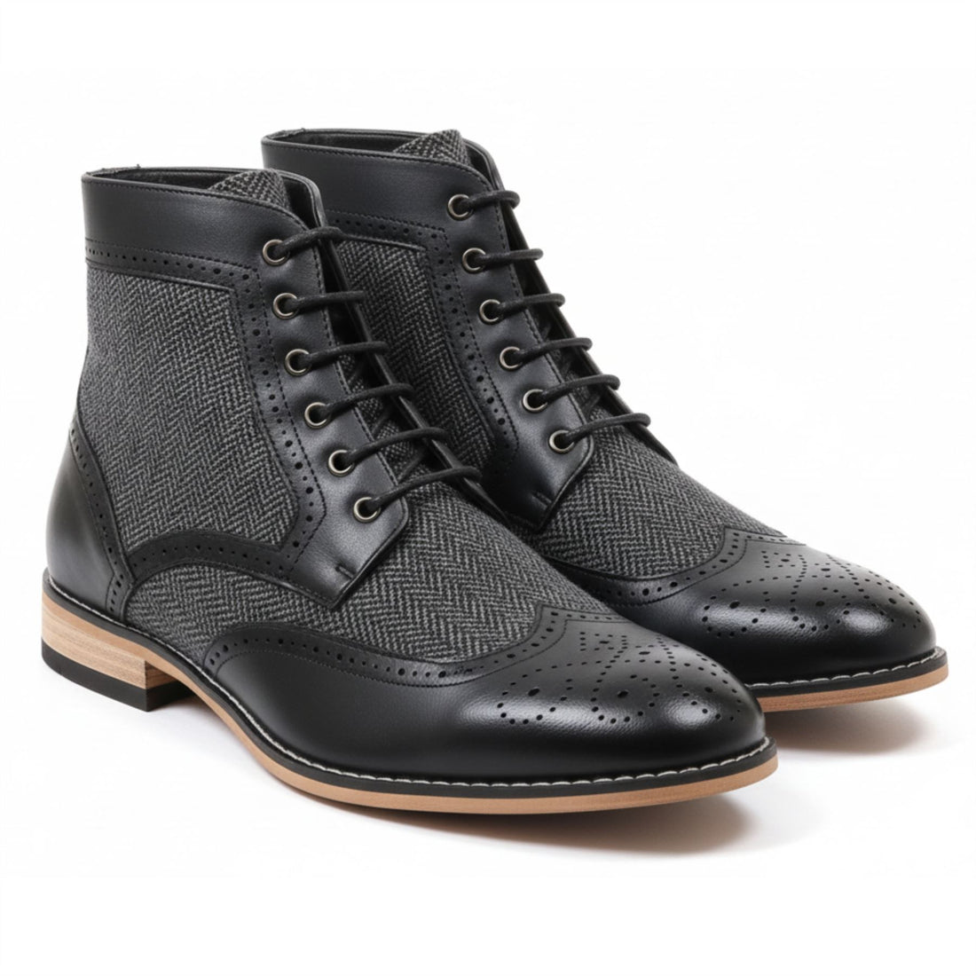 Men’s Wingtip Brogue Ankle Boots