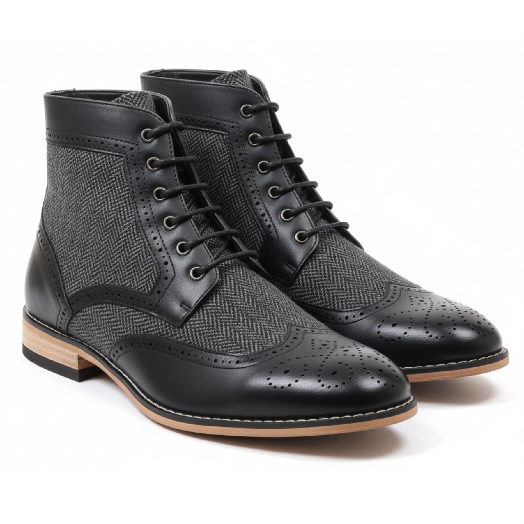 Men’s Wingtip Brogue Ankle Boots