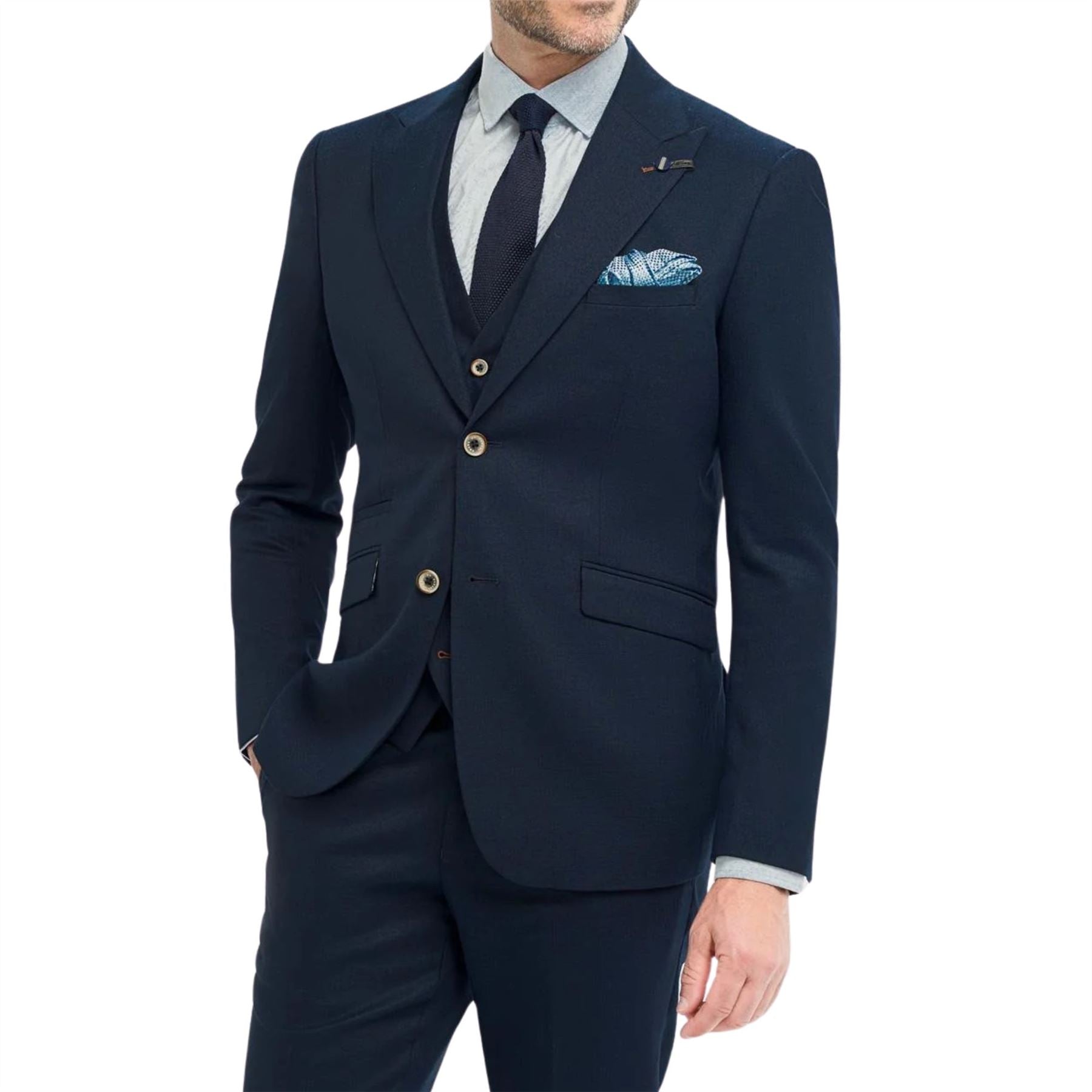 Men's Blazer Navy Sport Coat Tailored Fit Summer Suit Jacket