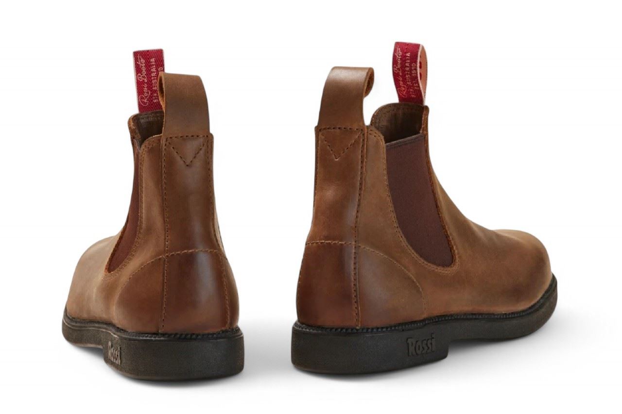 Booma 607 - Tan Brown Leather Chelsea Boots