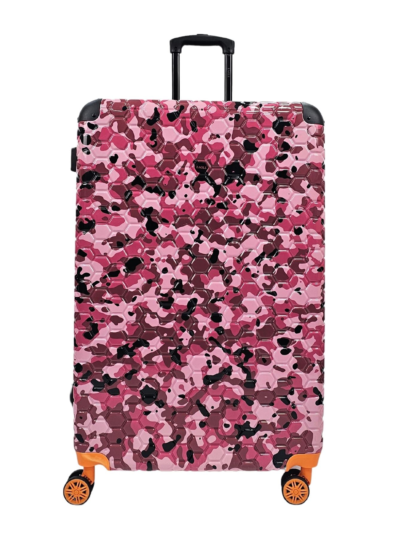 Camo Print Hard Case Shell Suitcase Carry On Cabin Check In Combination Lock