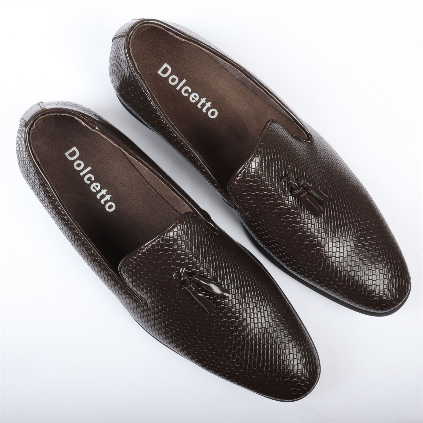 Men's Leather Lined Tassel Pattern Loafers