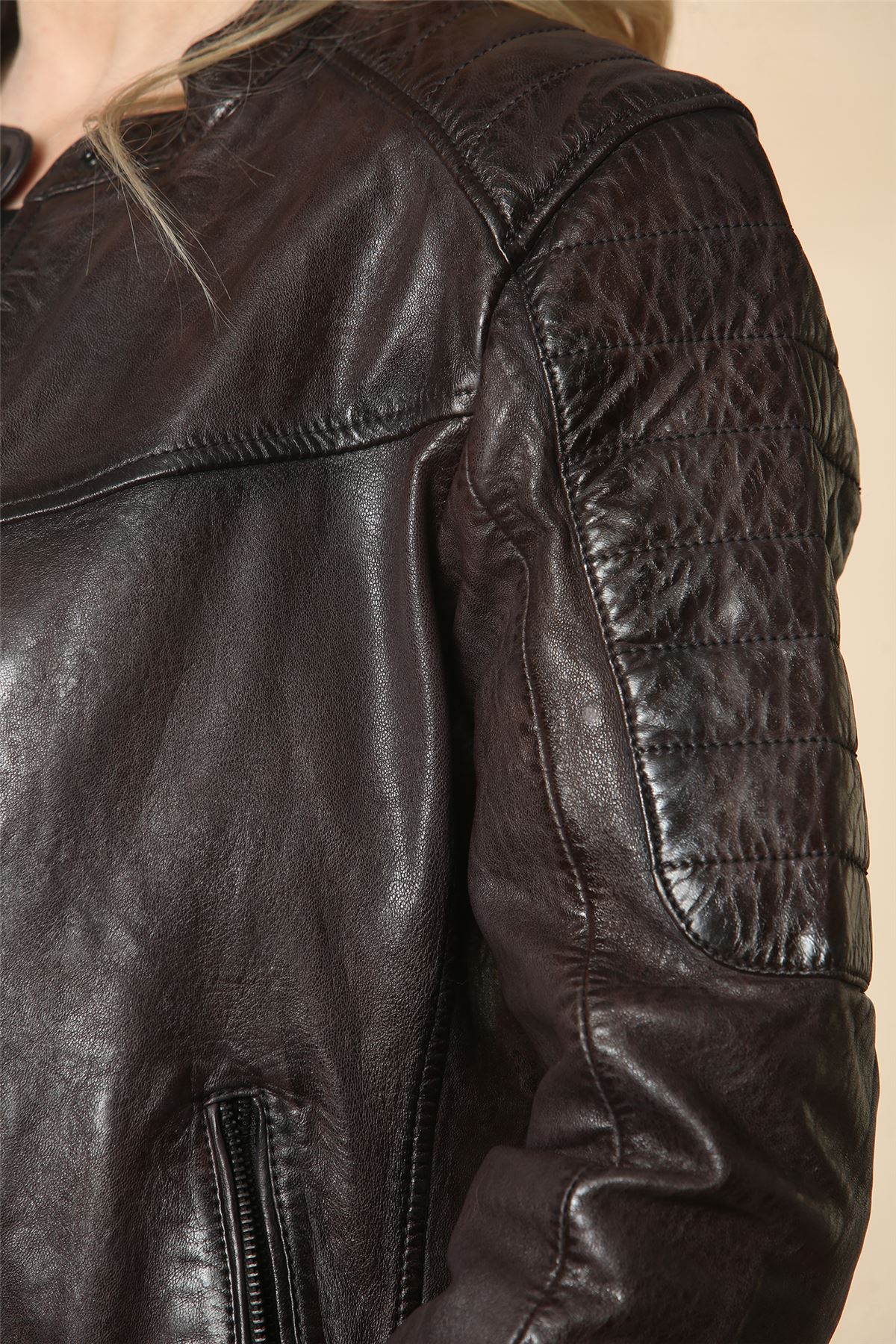 Women's Retro Quilted Leather Biker Jacket