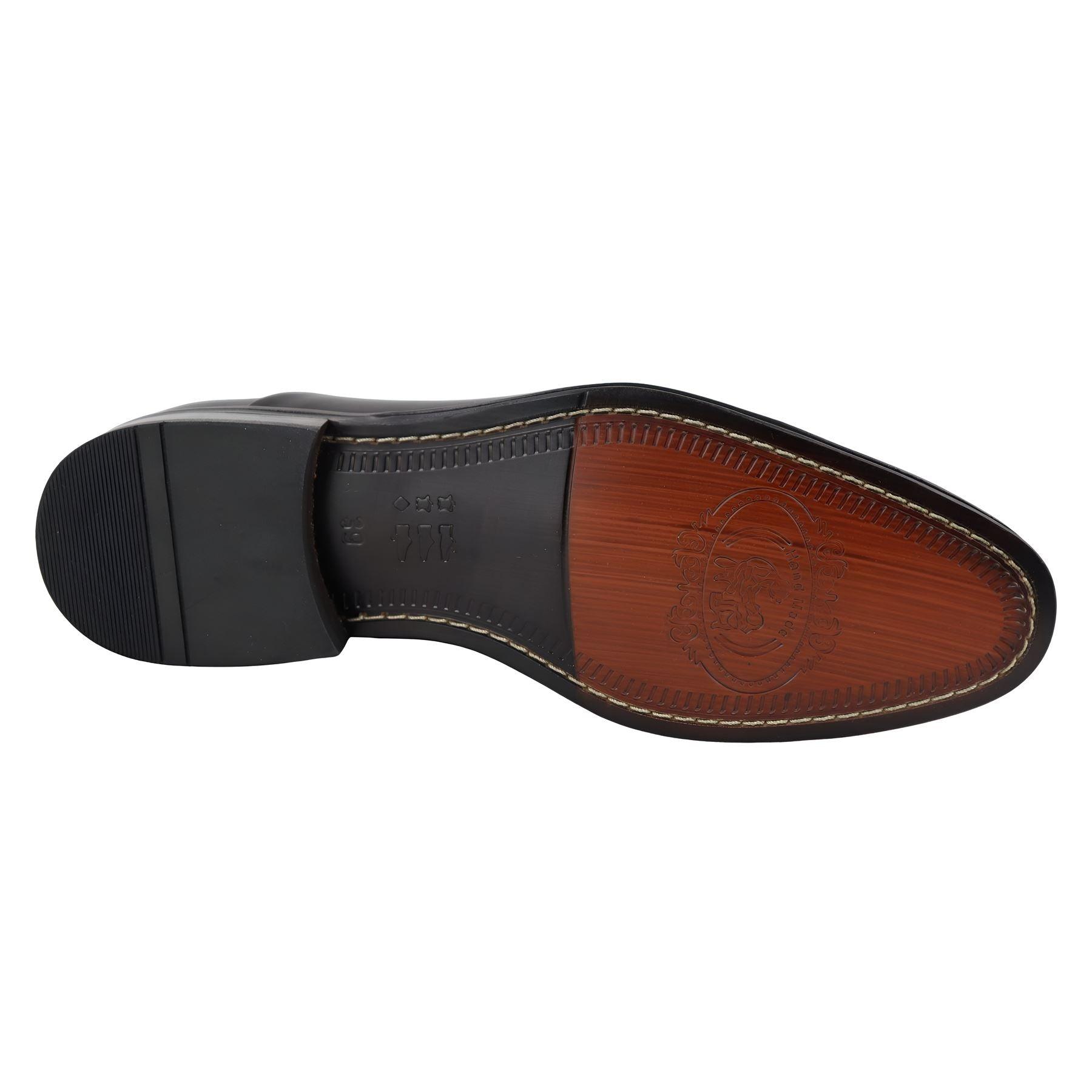 Men's Black Classic Oxfords Shoes Brogues Derbys Genuine Leather Formal Dress Shoe - Knighthood Store