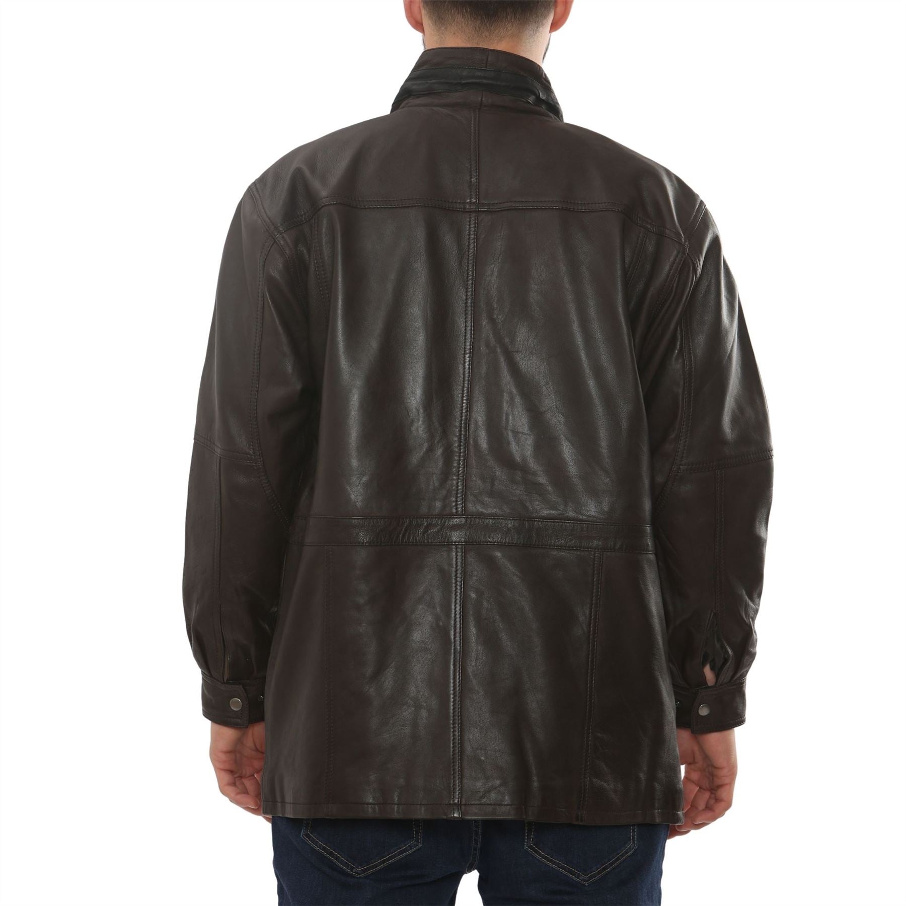 Men's Lambskin Leather Mid Length Jacket