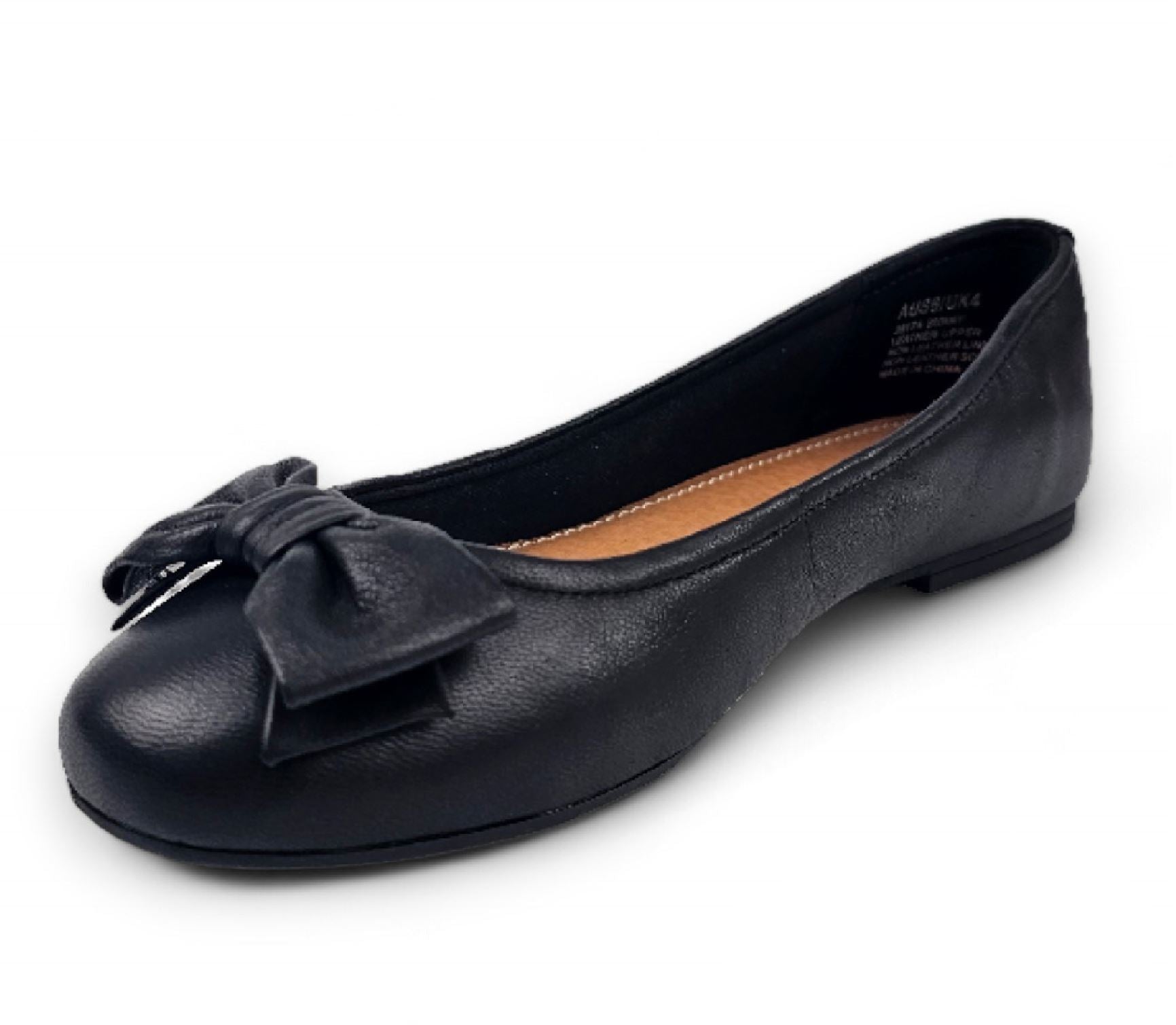 Bunny - Women's Black Slip On Ballet Flat Shoes