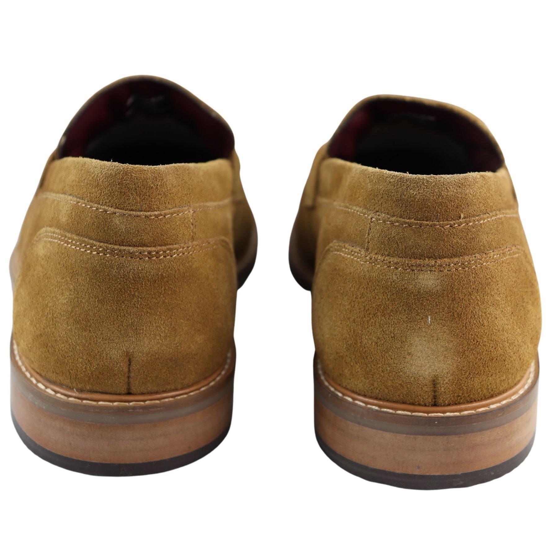Mens Real Full Suede Slip On Loafers Boat Shoes Smart Casual Classic Comfort Fit - Knighthood Store