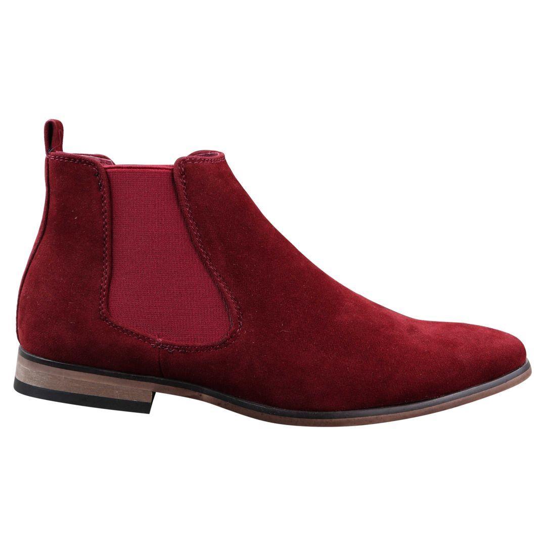 Mens Italian Suede Slip On Ankle Boots Smart Casual Desert Chelsea Dealer - Knighthood Store