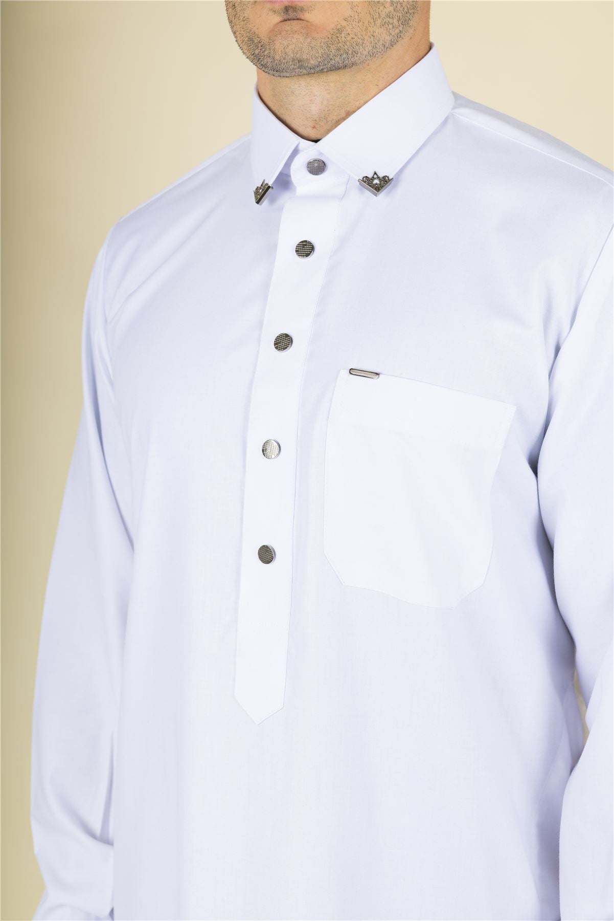 TT-004 - Men's Saudi Emirati Thobe Classic Shirt Collar