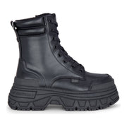 FUSION LACE UP MID - Women’s Black Mid-Ankle Platform Boots