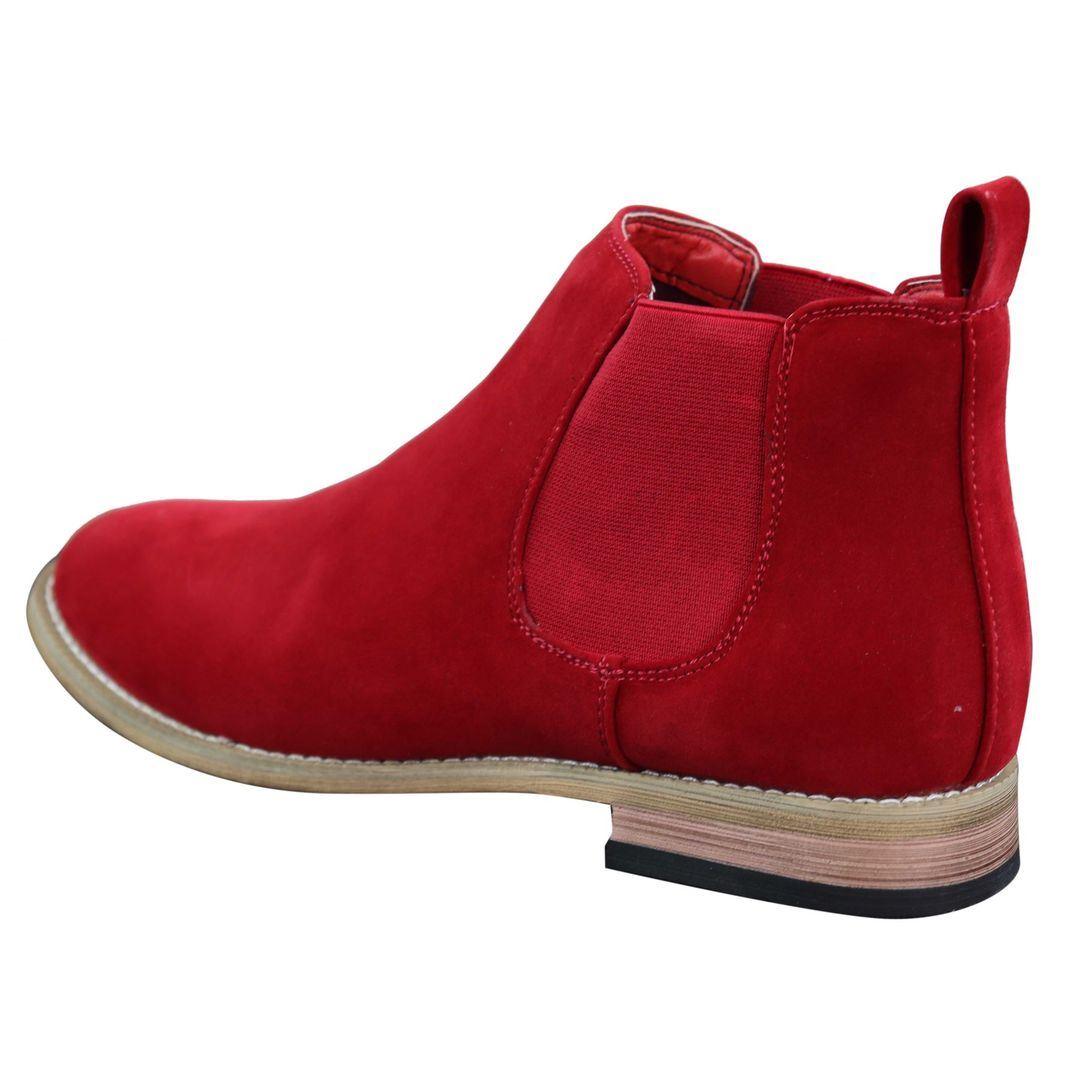 Mens Italian Suede Slip On Ankle Boots Smart Casual Desert Chelsea Dealer - Knighthood Store