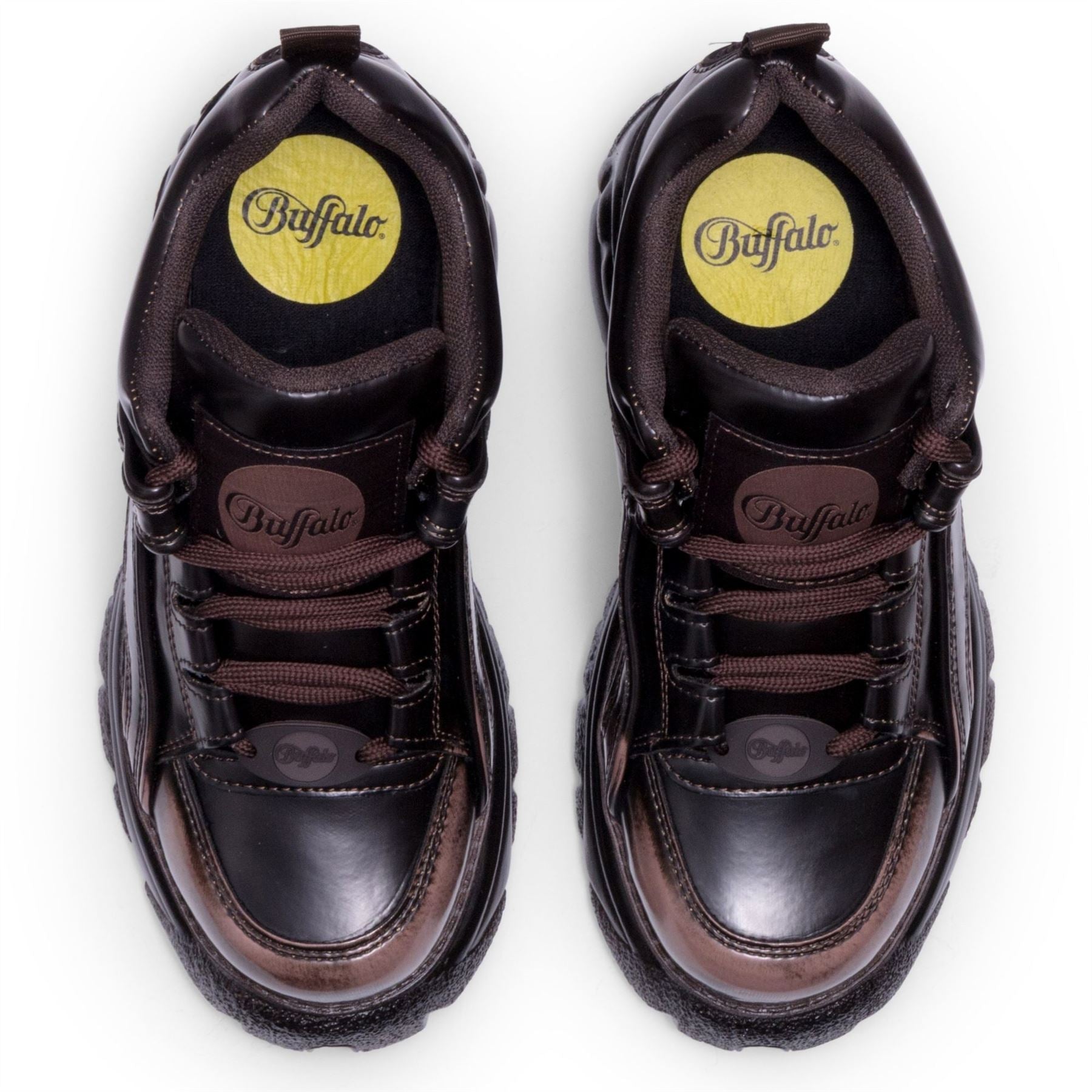 1339-14 VNTG - Women’s Brown Platform Lace-Up Sneakers