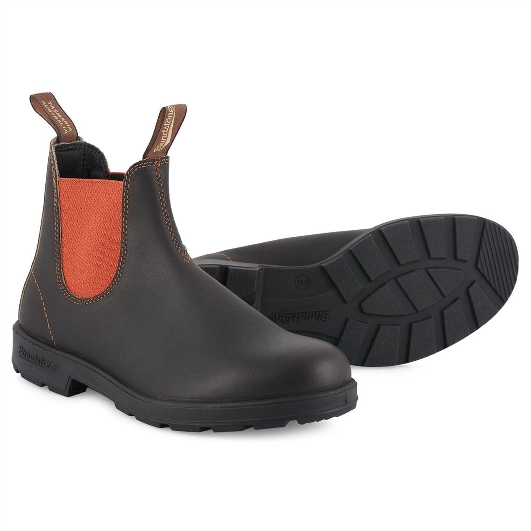 Blundstone 1918 Brown Terracotta Leather Chelsea Boots Slip On Classic Vintage - Knighthood Store