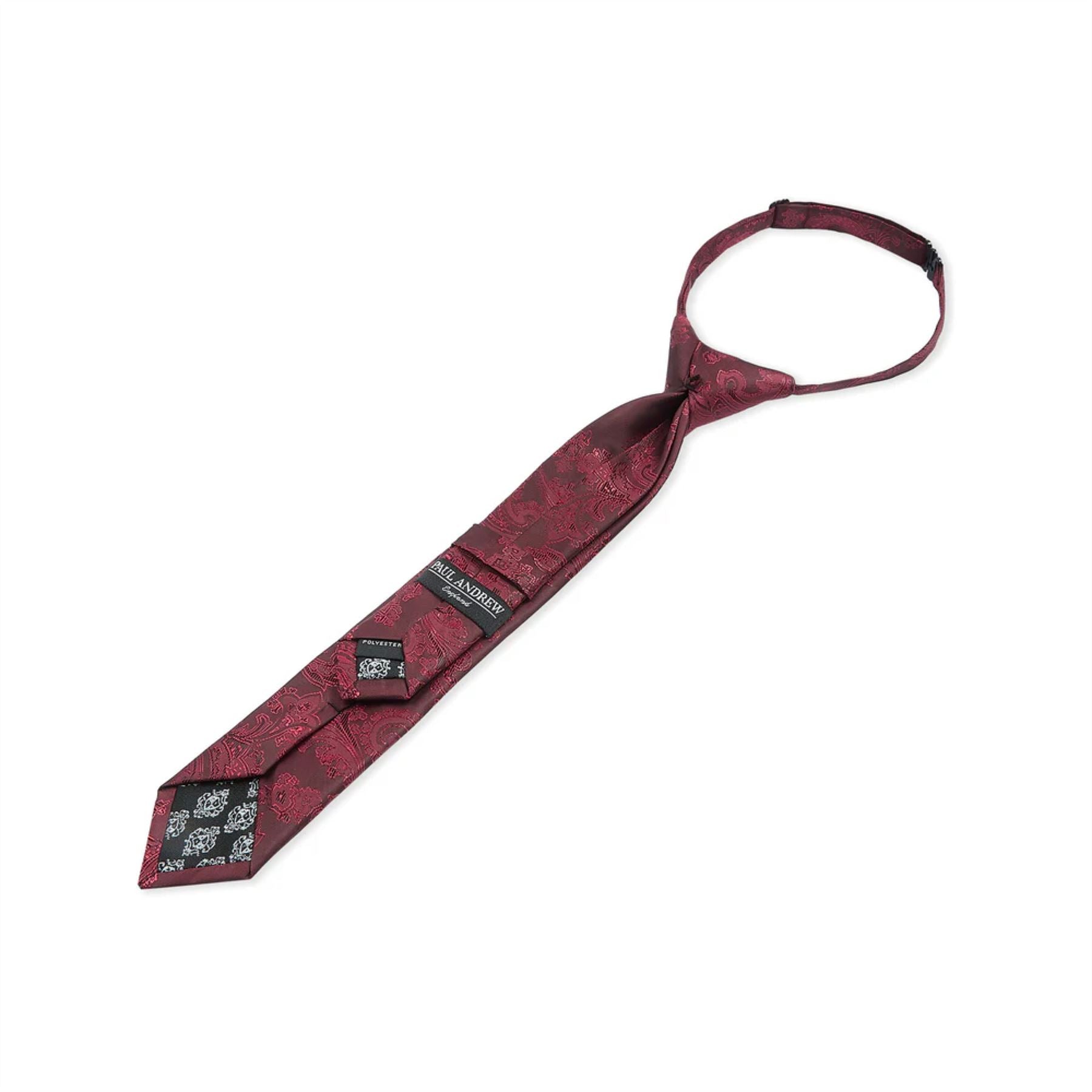 Boys Paisley Necktie Floral Satin Tie