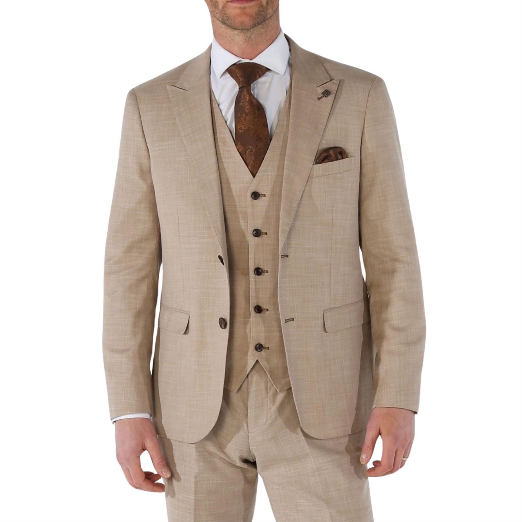 Men's Blazer Beige Sport Coat Tailored Fit Summer Suit Jacket - Knighthood Store