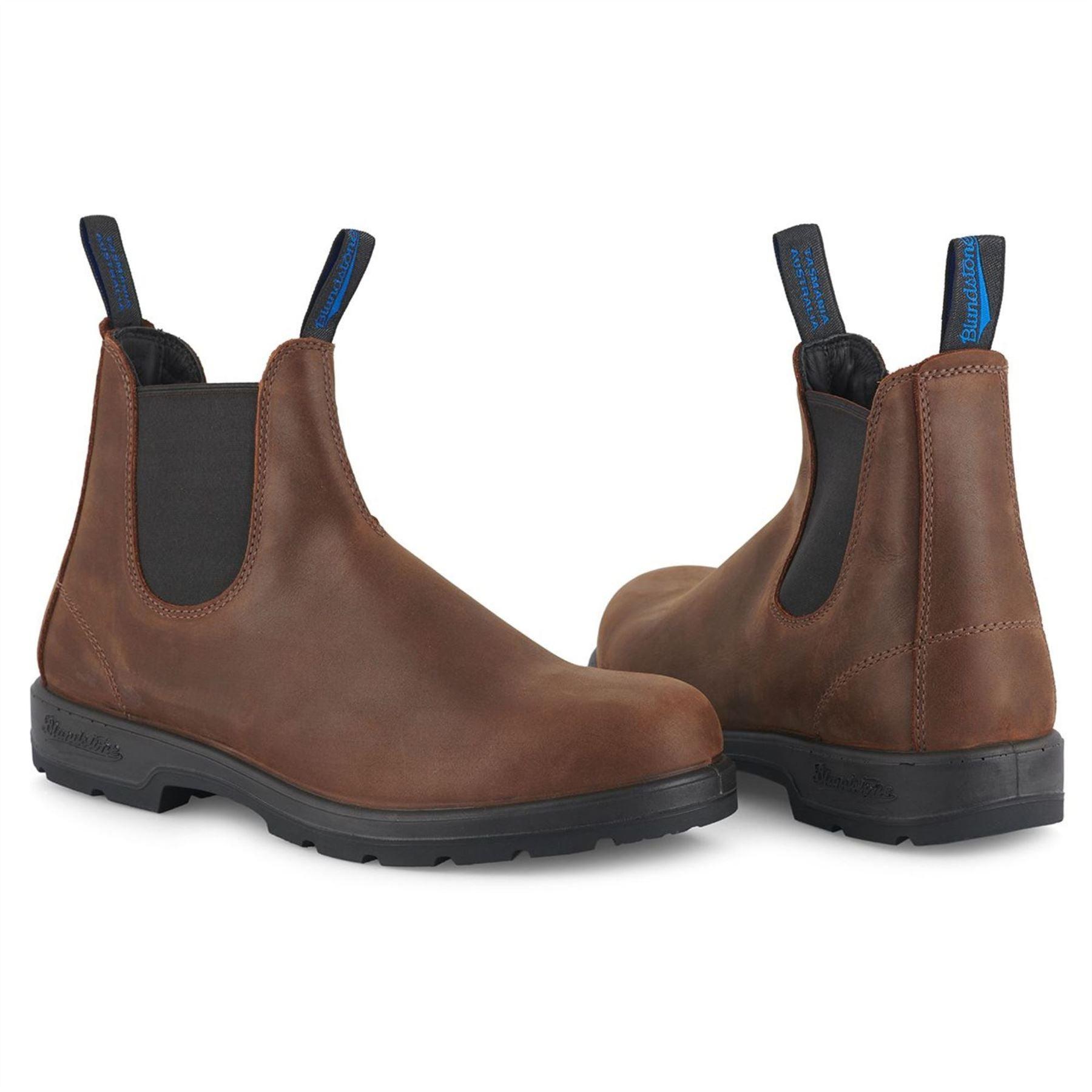Blundstone 1477 Antique Brown Thermal Leather Chelsea Ankle Boots Retro Vintage - Knighthood Store