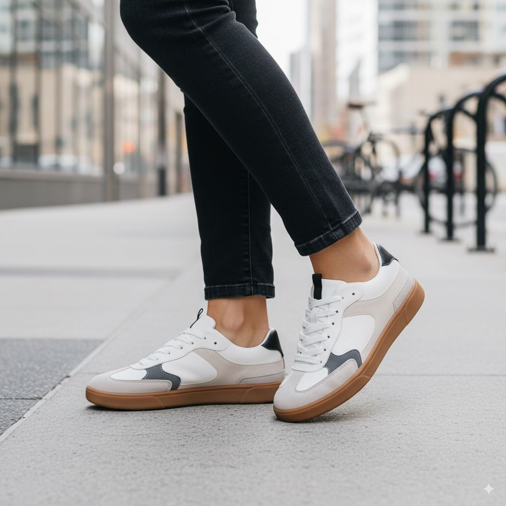 Tastic - Women's White Lace-Up Sneakers