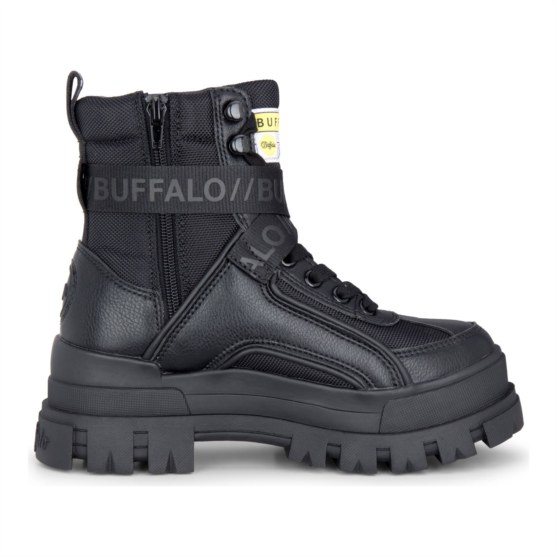 ASPHA COM1 - Women’s Black Combat Platform Boots