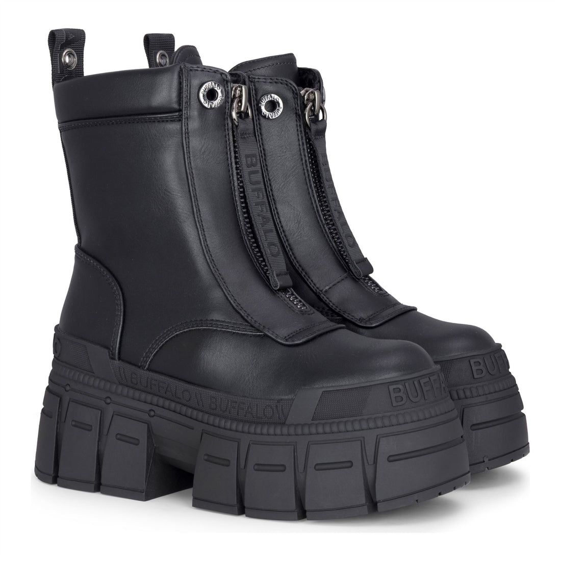 GOSPHER ZIP BOOT - Women’s Black Front-Zip Ankle Boots