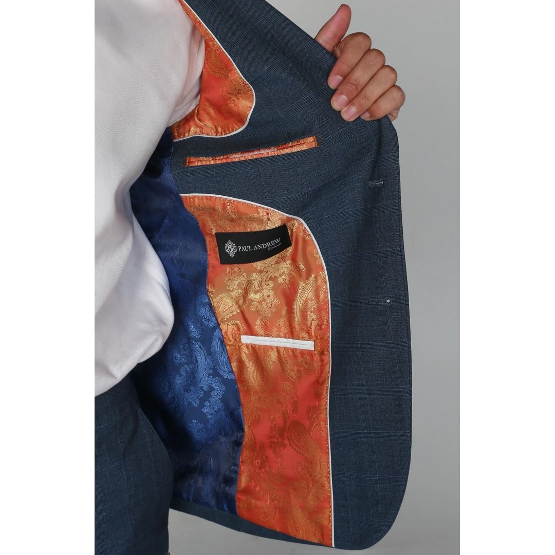 Viceroy - Men's Blue Check Blazer Classic Formal