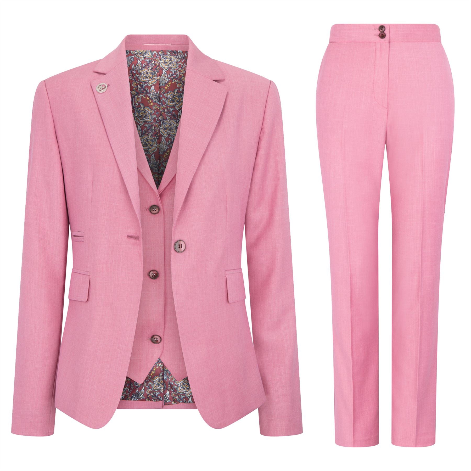 TP-16 - Women's 3 Piece Plain Pink Suit