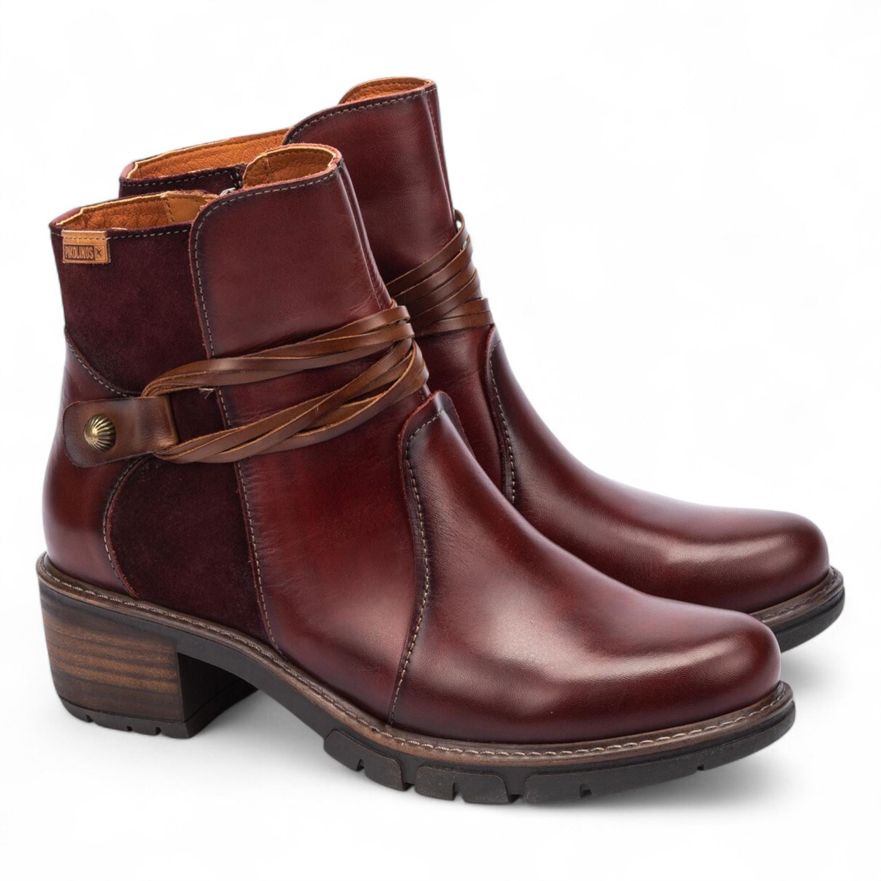 San Sebastian - Women's Arcilla Red Leather Ankle Boots