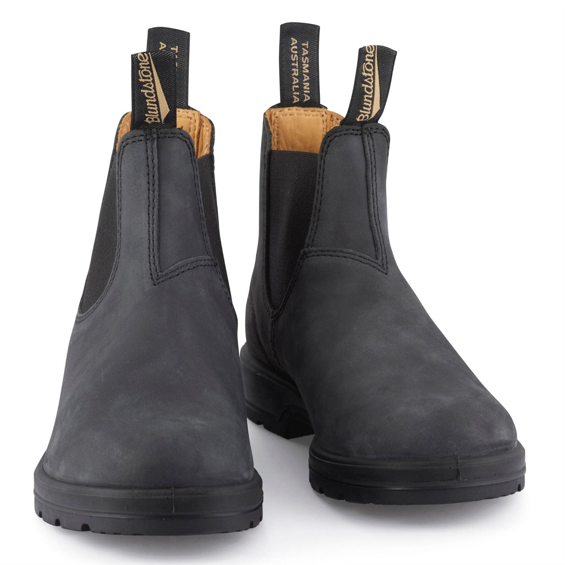 Blundstone 587 Rustic Black Leather Chelsea Ankle Classic Boots - Knighthood Store